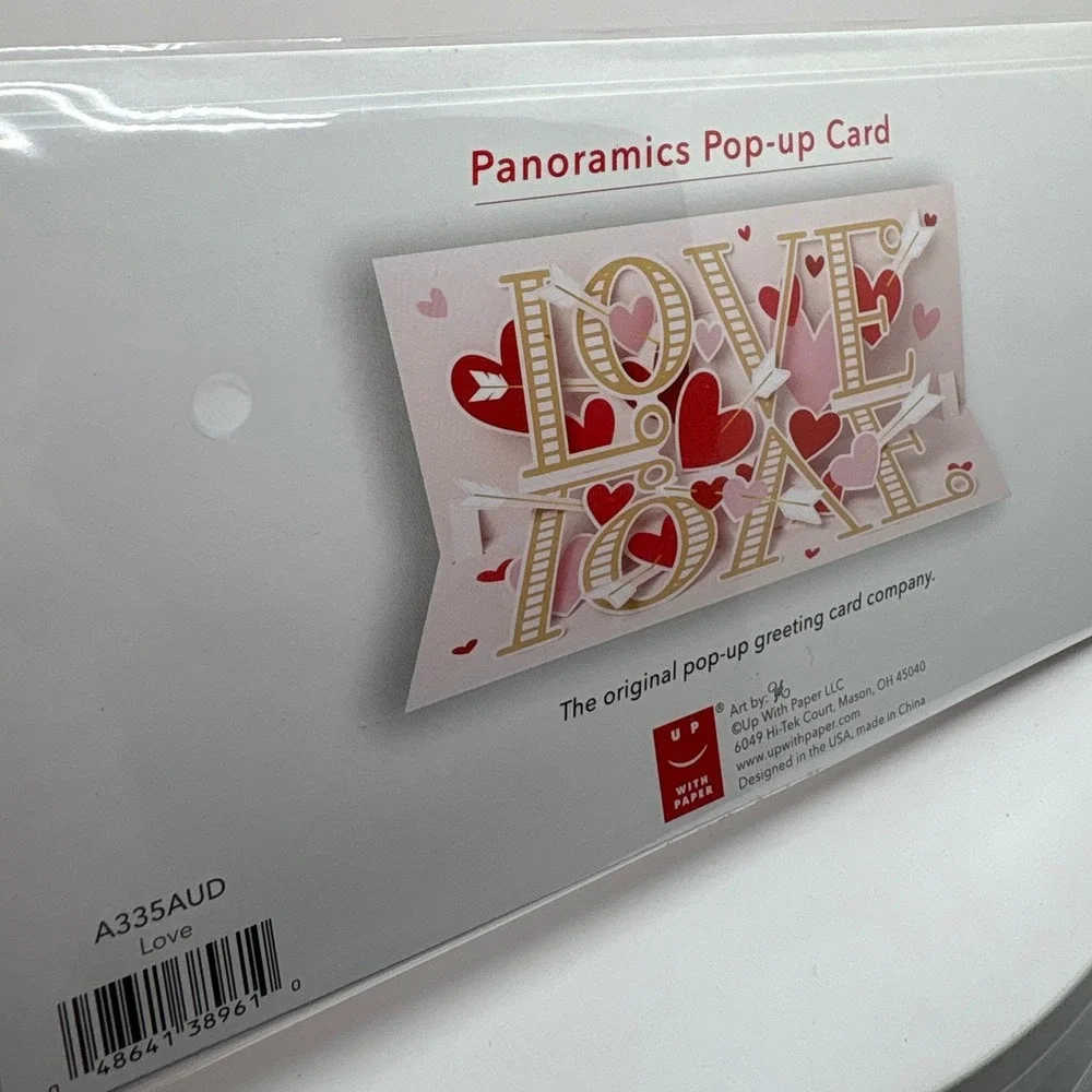 2 Valentines Day Love‎ Anniversary Up With Paper Panorographics Pop Up Cards